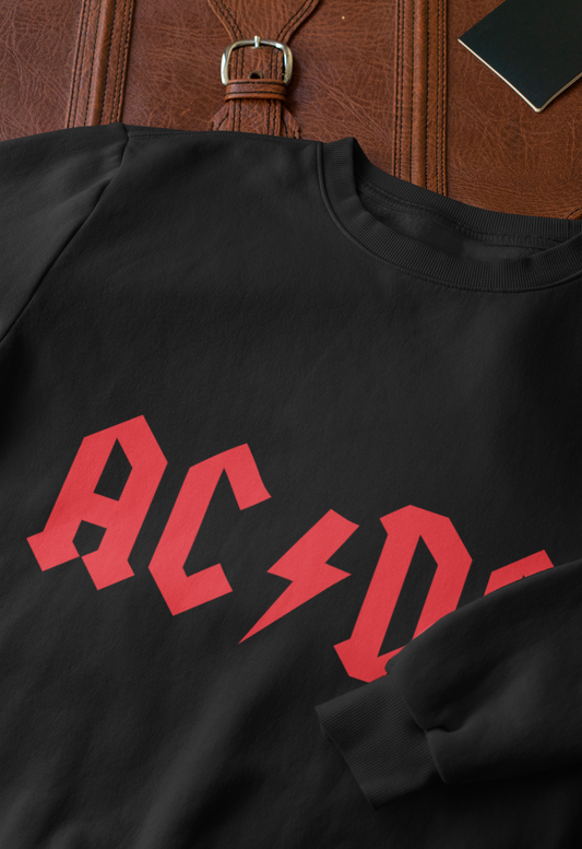 Felpa 100% Cotone con Logo AC/DC | Comfort e Stile per Fan del Rock 🎸