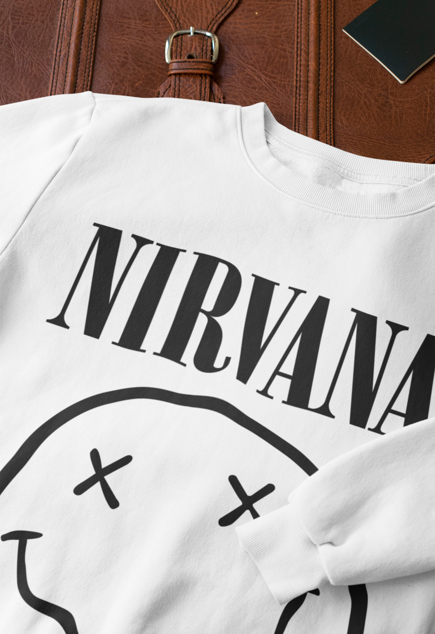 Felpa Nirvana Logo Iconico | Faccina Grunge Anni '90