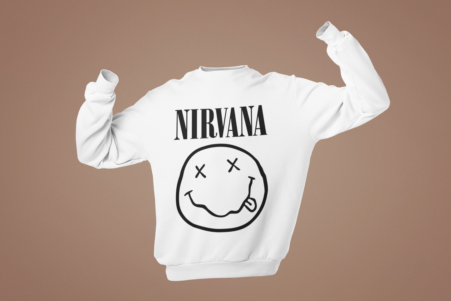 Felpa Nirvana Logo Iconico | Faccina Grunge Anni '90