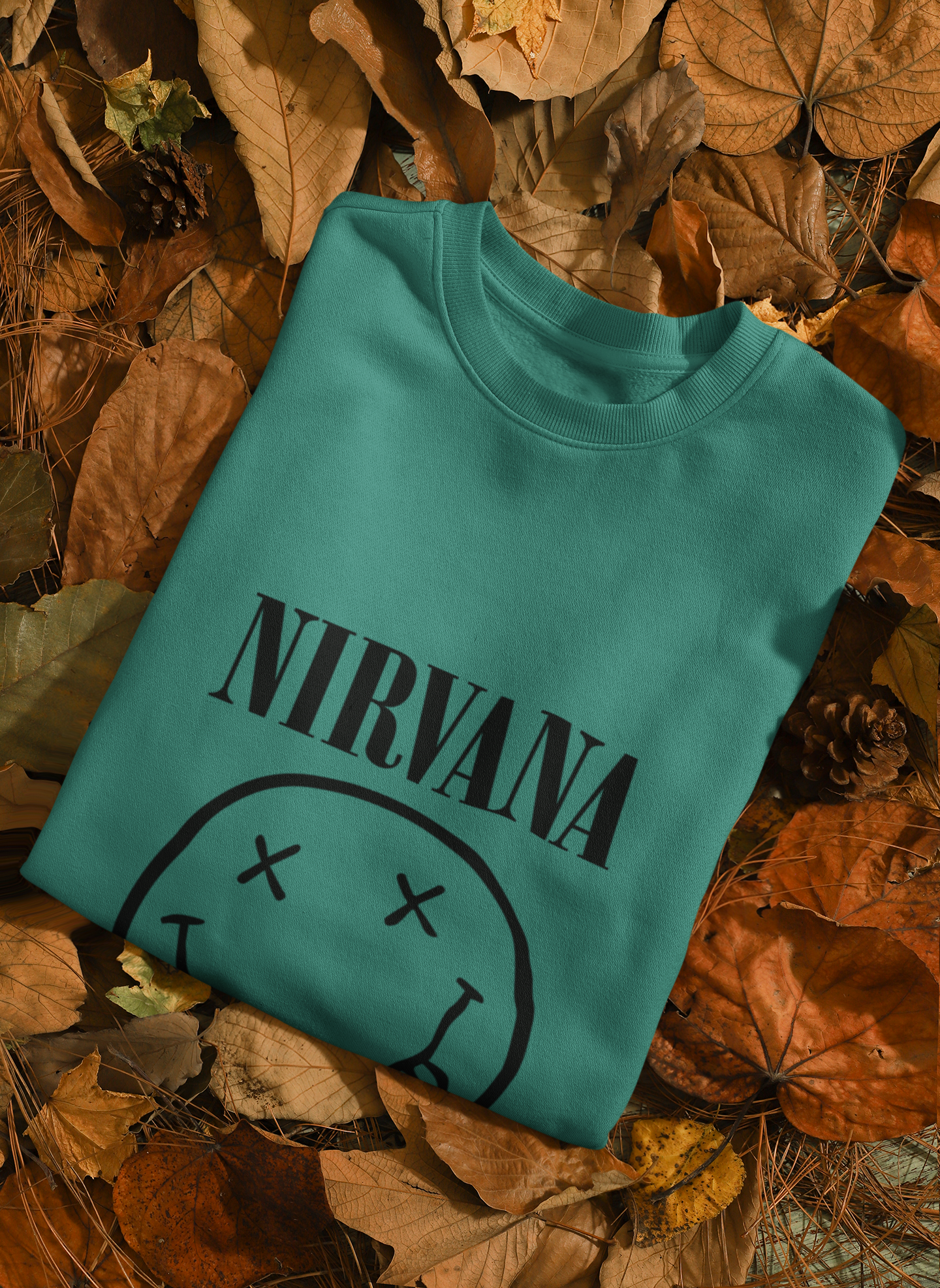 Felpa Nirvana Logo Iconico | Faccina Grunge Anni '90