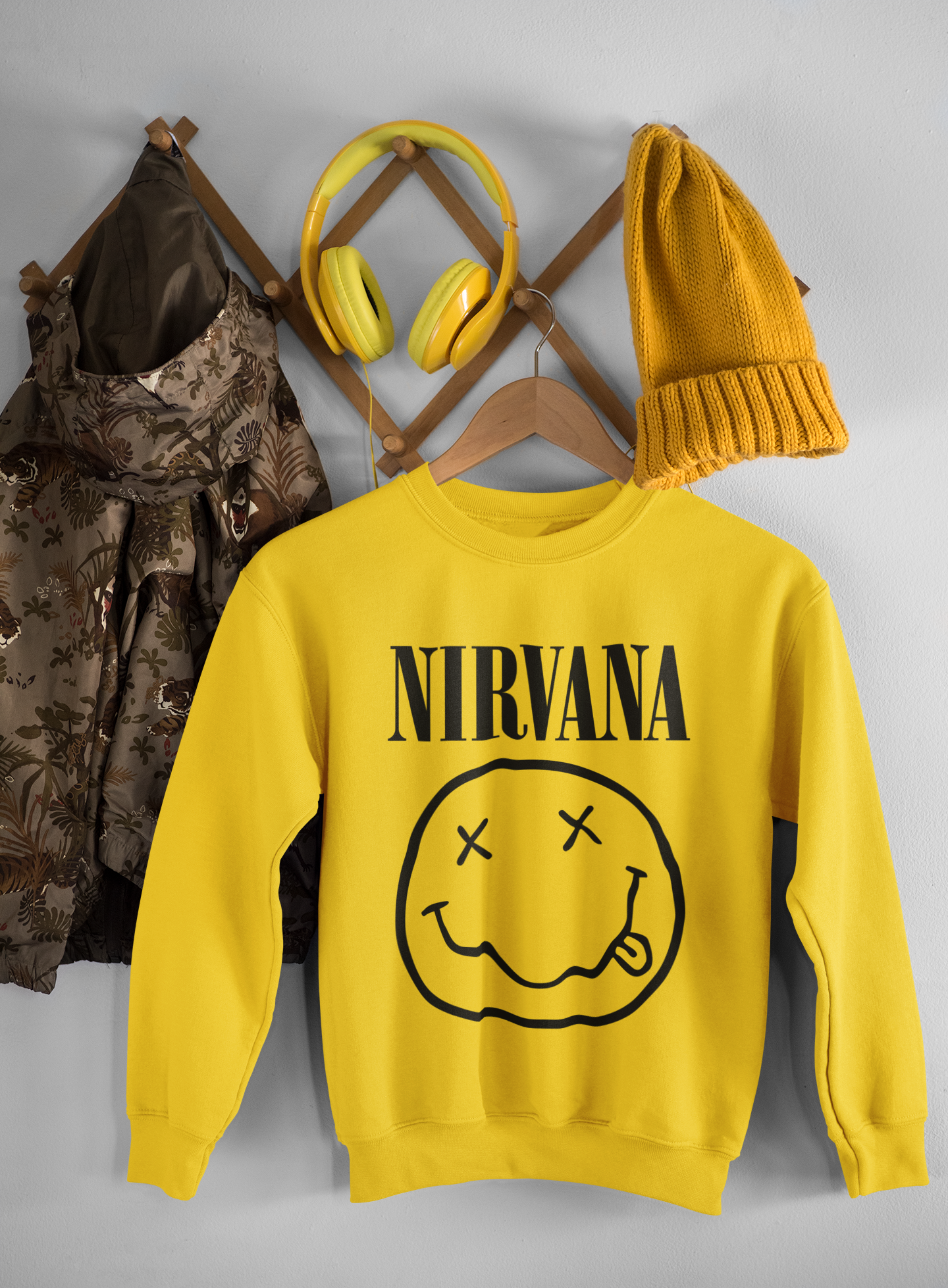 Felpa Nirvana Logo Iconico | Faccina Grunge Anni '90