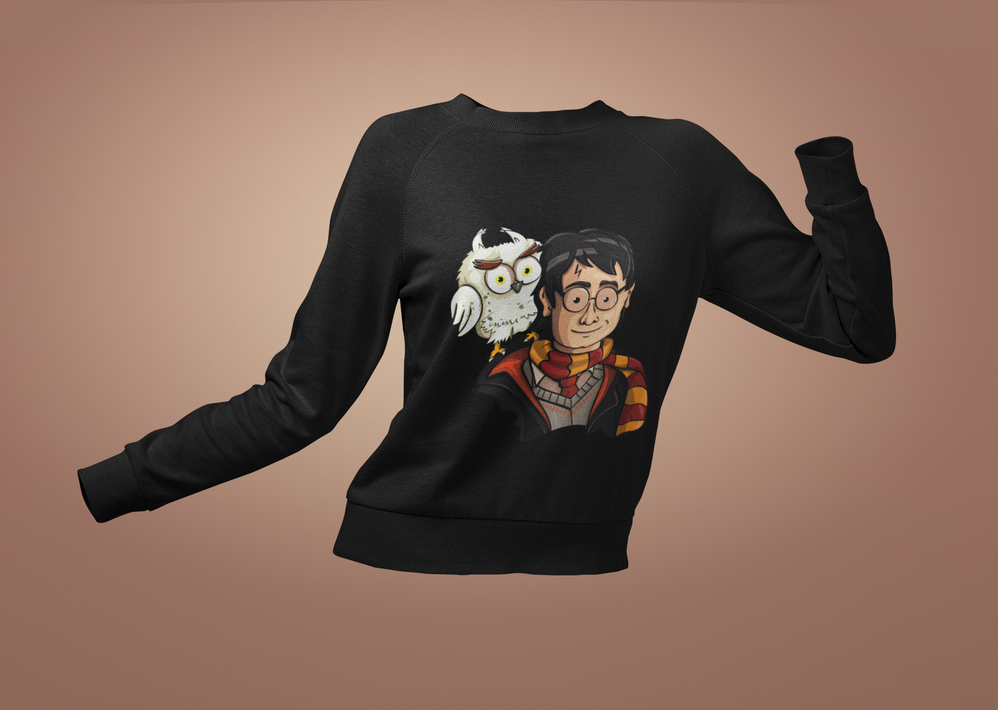 Felpa Harry Potter Cartoon | Edvige e Stile Grifondoro