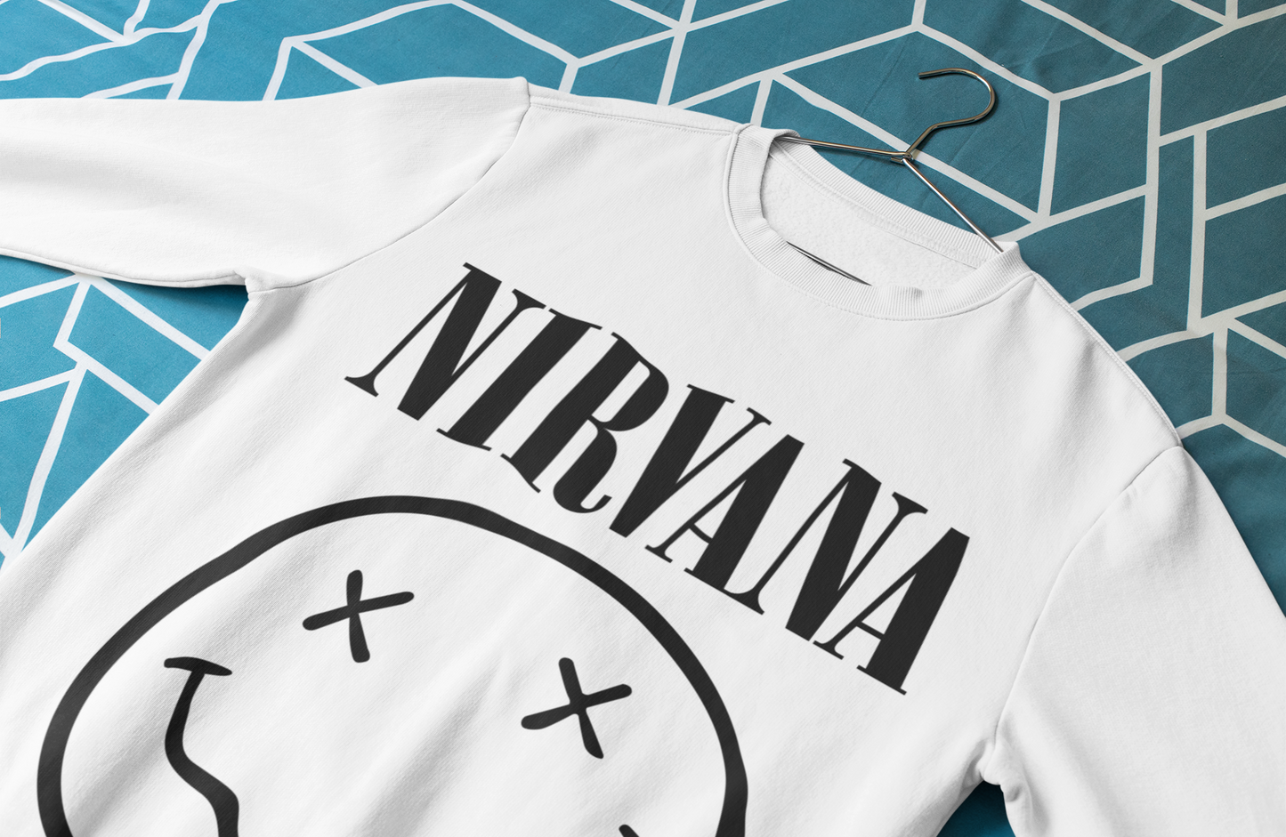 Felpa Nirvana Logo Iconico | Faccina Grunge Anni '90